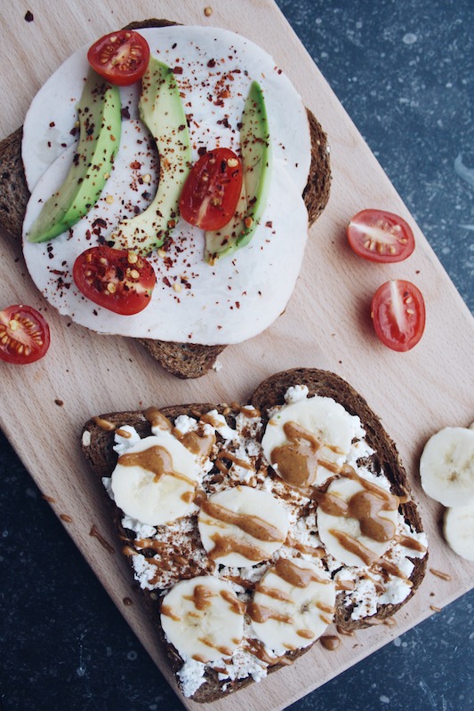 Toast met eiwitrijk beleg