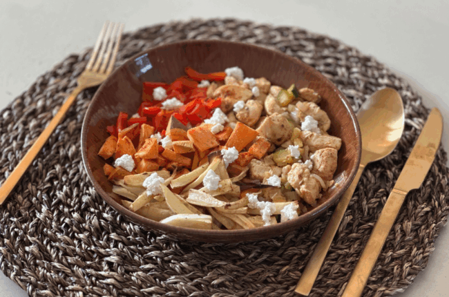 Parelcouscous recept met mediterraanse kip